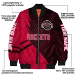 custom houston rockets hexagon mesh red black bomber jacket best selling