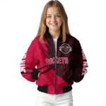 custom houston rockets hexagon mesh red black bomber jacket best selling