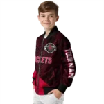 custom houston rockets hexagon mesh red black bomber jacket best selling