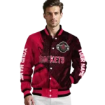 custom houston rockets hexagon mesh red black varsity jacket best selling.webp