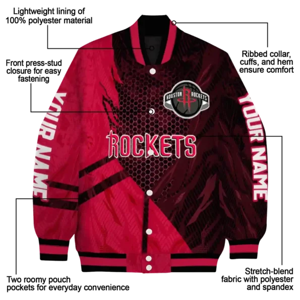 custom houston rockets hexagon mesh red black varsity jacket new arrival.webp