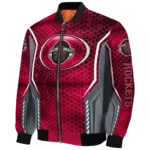 custom houston rockets power plate red bomber jacket best selling