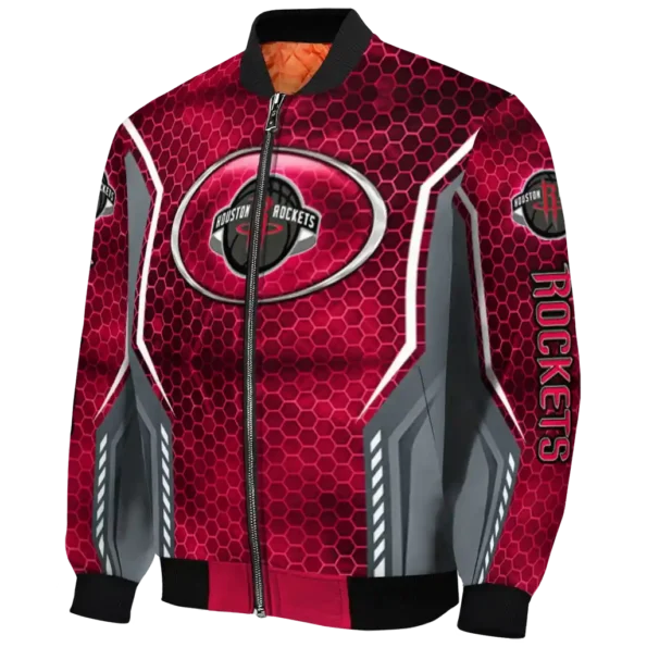 custom houston rockets power plate red bomber jacket best selling