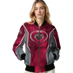 custom houston rockets power plate red bomber jacket best selling
