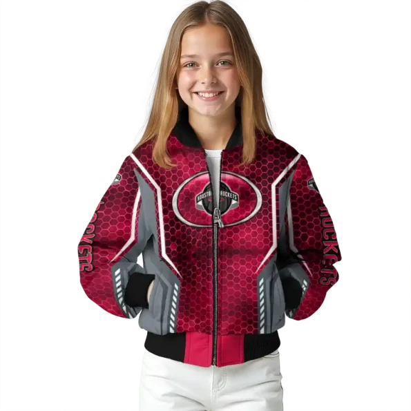 custom houston rockets power plate red bomber jacket top rated