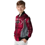 custom houston rockets power plate red bomber jacket best selling
