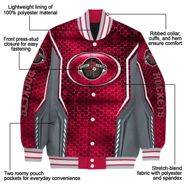 custom houston rockets power plate red varsity jacket new arrival.webp