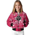 custom houston rockets pyramid shapes red bomber jacket best selling