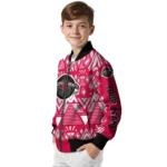 custom houston rockets pyramid shapes red bomber jacket best selling