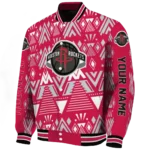 custom houston rockets pyramid shapes red varsity jacket best selling.webp