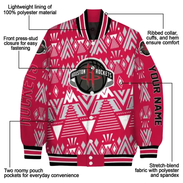 custom houston rockets pyramid shapes red varsity jacket new arrival.webp