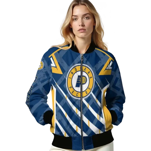 custom indiana pacers chevron angles blue bomber jacket latest model