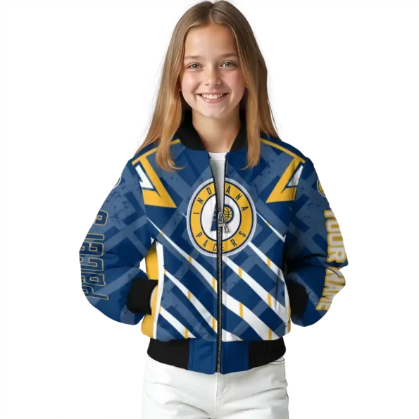 custom indiana pacers chevron angles blue bomber jacket top rated