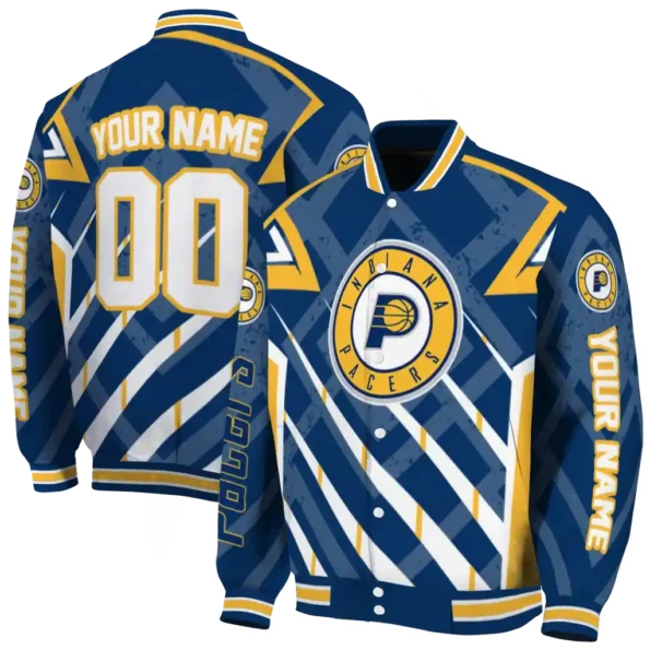 custom indiana pacers chevron angles blue varsity jacket fashion forward.webp