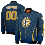 custom indiana pacers chevron arrow blue bomber jacket best selling