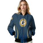 custom indiana pacers chevron arrow blue bomber jacket best selling
