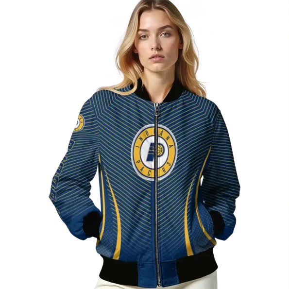custom indiana pacers chevron arrow blue bomber jacket latest model