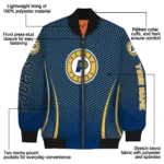 custom indiana pacers chevron arrow blue bomber jacket best selling