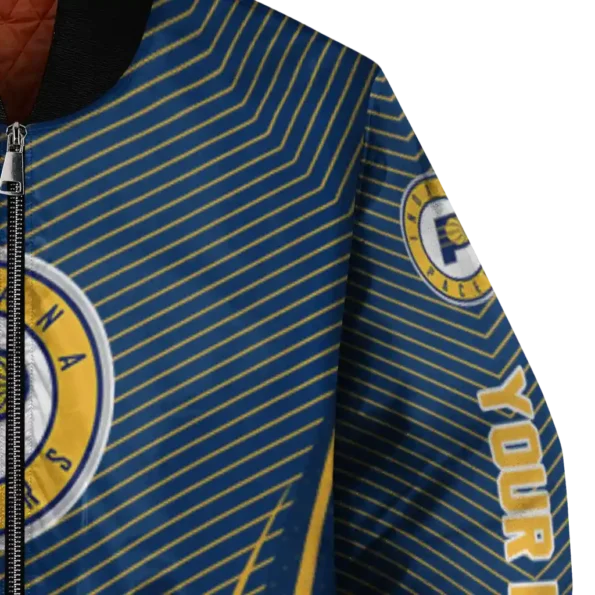custom indiana pacers chevron arrow blue bomber jacket premium grade