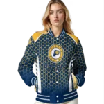 custom indiana pacers hexagon grid blue varsity jacket best selling.webp