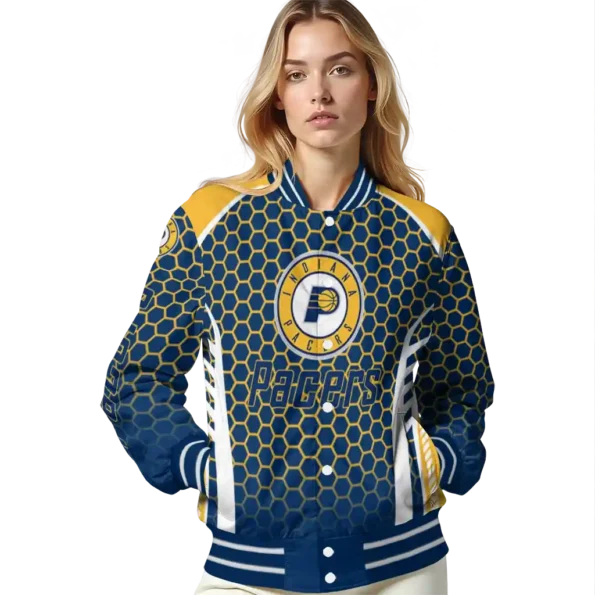 custom indiana pacers hexagon grid blue varsity jacket latest model.webp