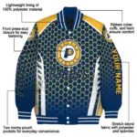 custom indiana pacers hexagon grid blue varsity jacket best selling.webp