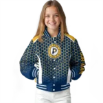 custom indiana pacers hexagon grid blue varsity jacket best selling.webp