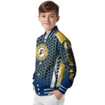custom indiana pacers hexagon grid blue varsity jacket best selling.webp