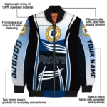 custom indiana pacers mesh effect blue black bomber jacket best selling