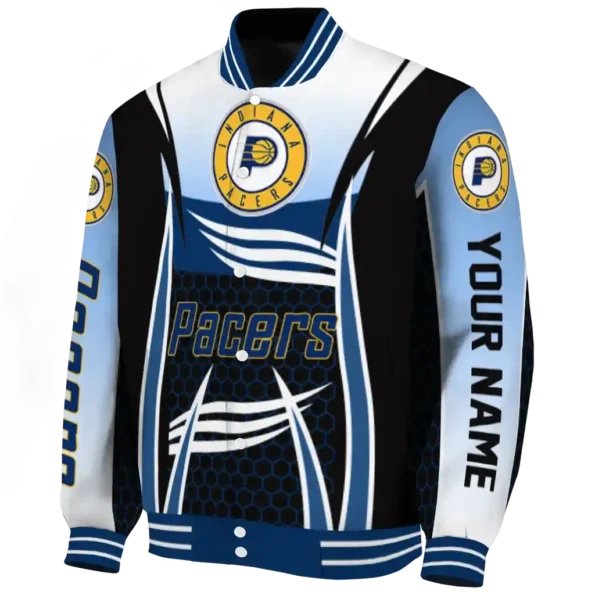 custom indiana pacers mesh effect blue black varsity jacket best selling.webp