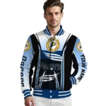 custom indiana pacers mesh effect blue black varsity jacket best selling.webp