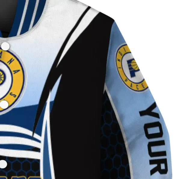 custom indiana pacers mesh effect blue black varsity jacket premium grade.webp