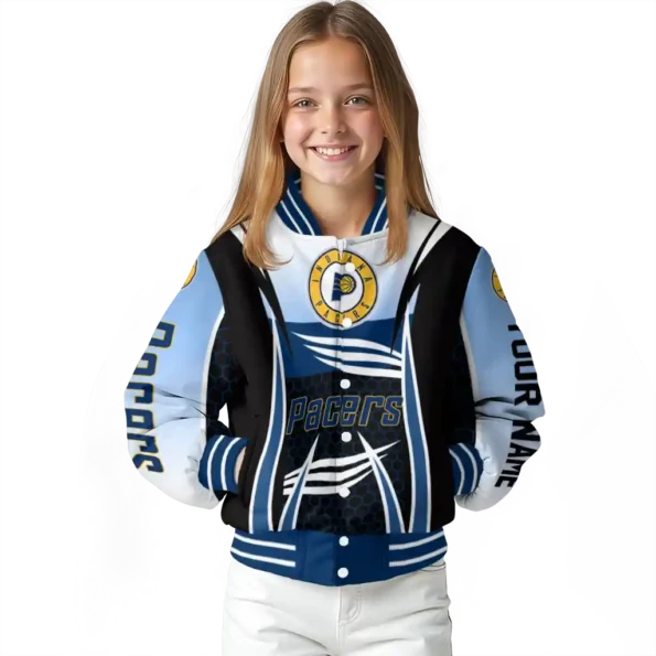 custom indiana pacers mesh effect blue black varsity jacket top rated.webp