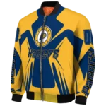 custom indiana pacers spider mark blue bomber jacket best selling