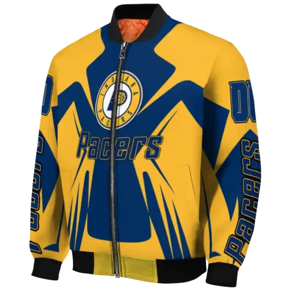 custom indiana pacers spider mark blue bomber jacket best selling