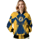 custom indiana pacers spider mark blue bomber jacket best selling