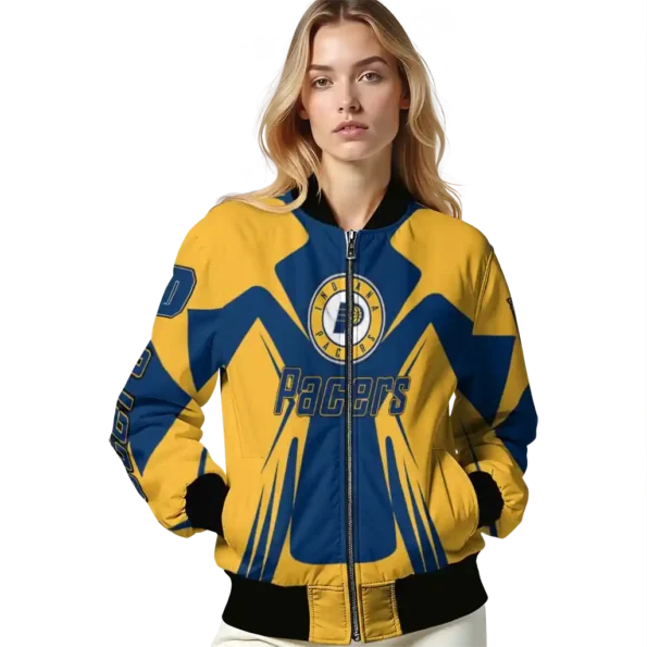 custom indiana pacers spider mark blue bomber jacket latest model
