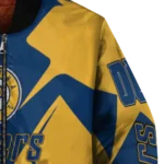 custom indiana pacers spider mark blue bomber jacket best selling