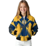 custom indiana pacers spider mark blue bomber jacket best selling