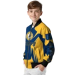 custom indiana pacers spider mark blue bomber jacket best selling