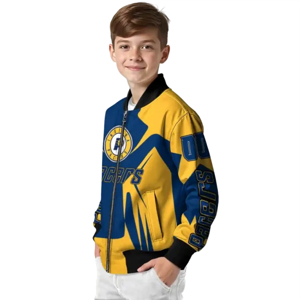 custom indiana pacers spider mark blue bomber jacket trendy