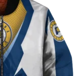 custom indiana pacers v stripes blue white bomber jacket best selling