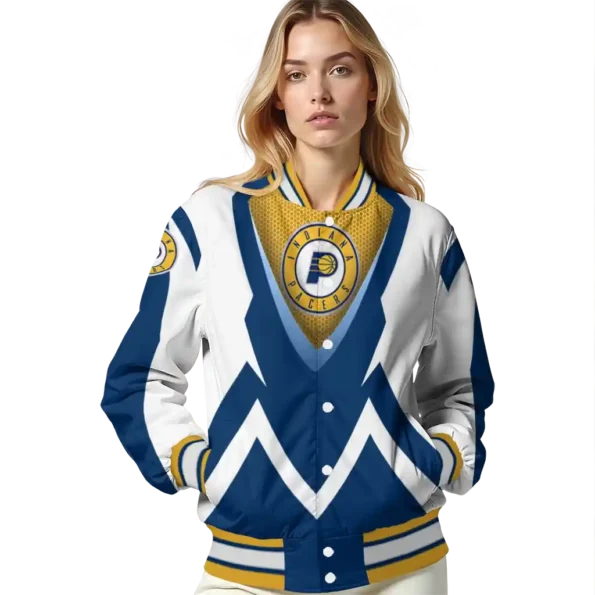 custom indiana pacers v stripes blue white varsity jacket latest model.webp
