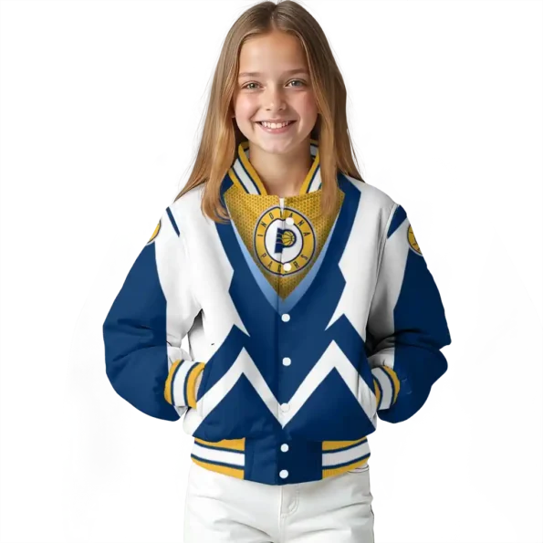 custom indiana pacers v stripes blue white varsity jacket top rated.webp