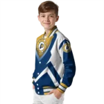 custom indiana pacers v stripes blue white varsity jacket best selling.webp