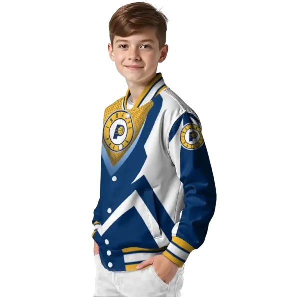 custom indiana pacers v stripes blue white varsity jacket trendy.webp
