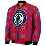 custom los angeles clippers bolt stripe red bomber jacket best selling