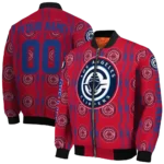 custom los angeles clippers bolt stripe red bomber jacket best selling