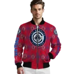 custom los angeles clippers bolt stripe red bomber jacket best selling