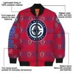custom los angeles clippers bolt stripe red bomber jacket best selling